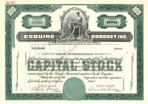 Esquire-Coronet, Inc. -  Specimen Stock Certificate