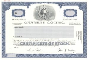 Gannett Co., Inc. -  Specimen Stock Certificate
