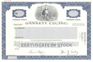 Gannett Co., Inc. -  1995 Specimen Stock Certificate