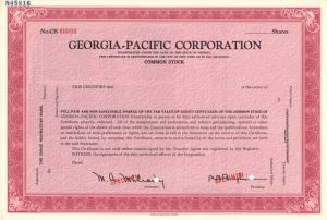 Georgia-Pacific Corp. -  Specimen Stock Certificate