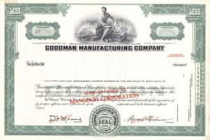 Goodman Manufacturing Co. -  Specimen Stock Certificate