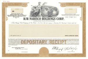 RJR Nabisco Holdings Corp. -  1988 dated Specimen Stock Certificate