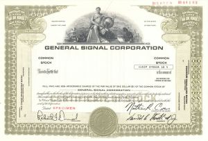 General Signal Corporation - Specimen Stock Certificate