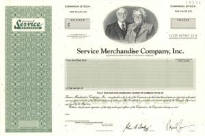 Service Merchandise Company, Inc. - Specimen Stock Certificate