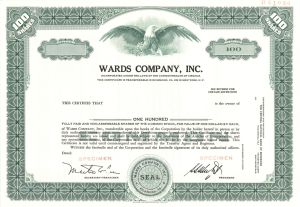 Wards Company, Inc. -  Specimen Stock Certificate