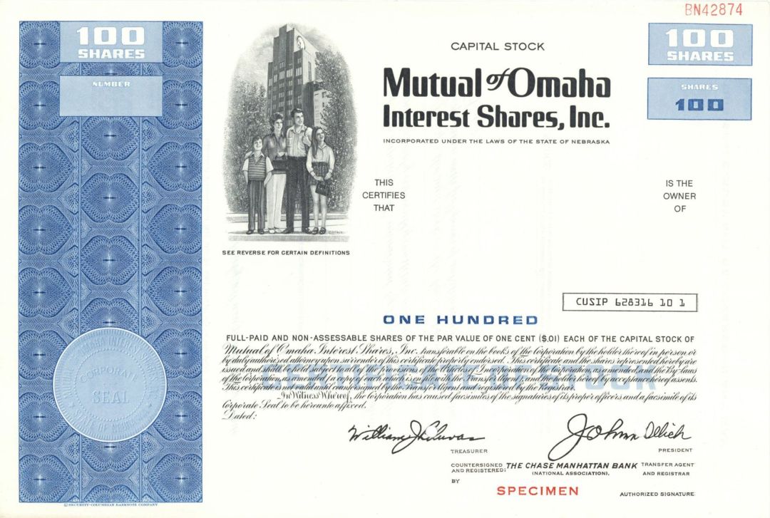 Mutual of Omaha Interest Shares, Inc. - Specimen Stock Certificate