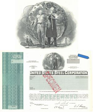 United States Steel Corporation - Specimen Stock Certificate - Strange Trimmed Right Top Edge