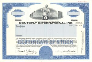 Dentsply International Inc. - Specimen Stock Certificate