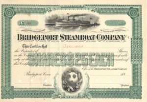 Bridgeport Steamboat Co. - Specimen Stock Certificate