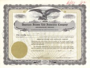 American Income Life Insurance Co.  -  Specimen Stock Certificate