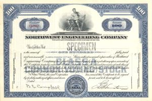 Northwest Engineering Co. - Specimen Stock Certificate