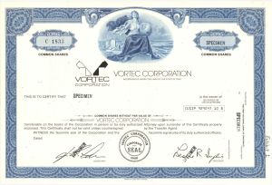 Vortec Corp. - Specimen Stock Certificate