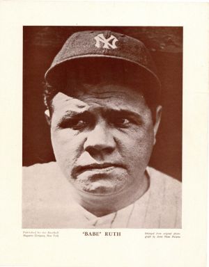 Portrait of "Babe" Ruth - Sports Memorabilia