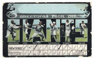 New York Giants Postcard - Sports Memorabilia dated 1907