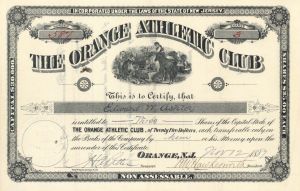 Orange Athletic Club - Stock Certificate