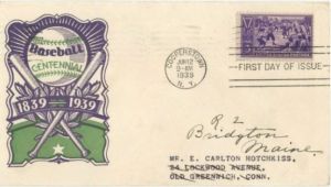 Envelope Commemorating Baseball Centennial  - Sports