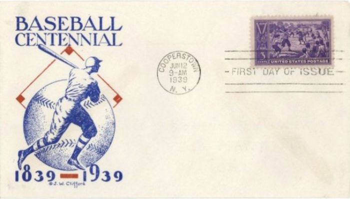 Envelope Commemorating Baseball Centennial  - Sports Stamp Cover