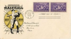 Envelope Commemorating 100th Anniversary of Baseball  - Sports