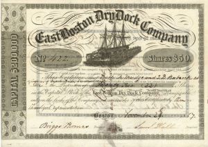 East Boston Dry Dock Co. - Stock Certificate