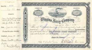 Wiggins Ferry Co. - 1899 dated Stock Certificate