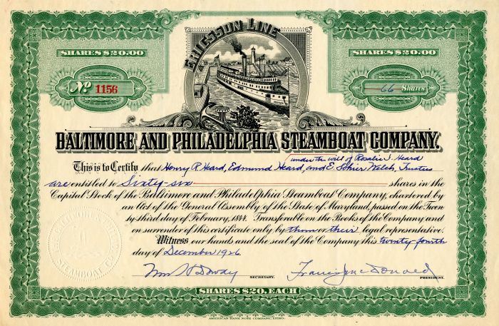 Baltimore and Philadelphia Steamboat Co.