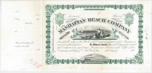 Manhattan Beach Company - 1880 dated Working Proof - Gorgeous