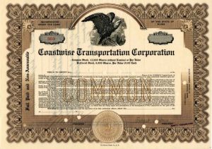 Coastline Transportation Corporation - Stock Certificate