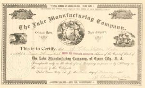 Lake Manufacturing Co. - Stock Certificate