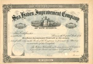 Sea Haven Improvement Co. - Stock Certificate