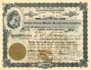 United States Marine Accelerating Co. - Stock Certificate