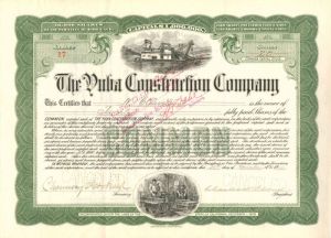 Yuba Construction Co. - Stock Certificate