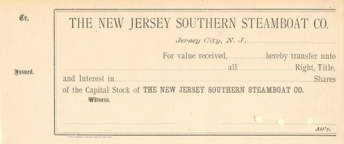New Jersey Southern Steamboat Co.
