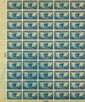 Scott #650 Stamp Sheet