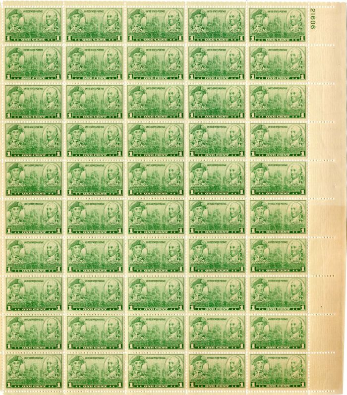 Scott #790 Stamp Sheet