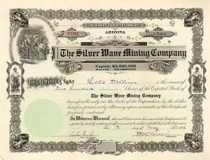 Silver Wave Mining Co. - Stock Certificate