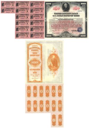 1918 dated Third Liberty Loan Bond - 3rd Liberty Loan Bond - United States Federal Loan Bond