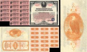 1918 dated Third Liberty Loan Bond - 3rd Liberty Loan Bond - United States Federal Loan Bond