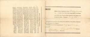 Honesdale and Big Eddy Turnpike Road Co. - Stock Certificate