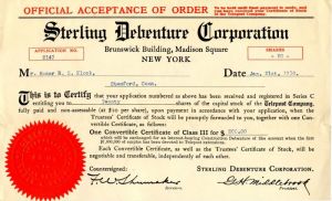 Sterling Debenture Corporation