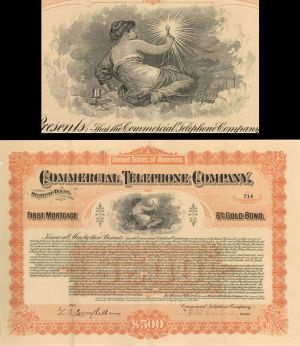 Commercial Telephone Co. - $500 1901 dated Bond