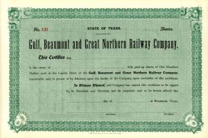 Gulf, Beaumont and Great Northern Railway Co.