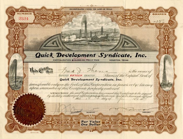 Quick Development Syndicate, Inc.