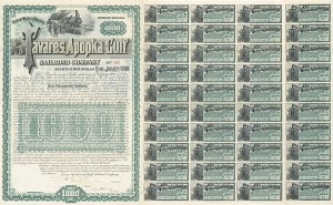 Tavares, Apopka and Gulf Railroad Co. - $1,000  Bond