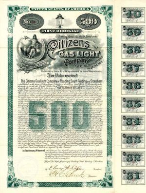 Citizens Gas Light Co. - $500 Bond