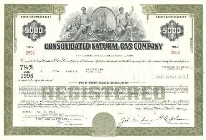 Consolidated Natural Gas Co. - $5,000 Bond