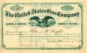 United States Gas Co. - Stock Certificate