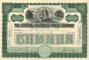 Central Colorado Power Company - Stock Certificate
