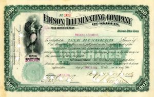 Edison Illuminating Co. of St. Louis - Stock Certificate