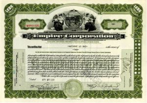 Empire Corporation - Stock Certificate