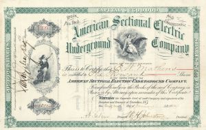 American Sectional Electric Underground Co. - Stock Certificate